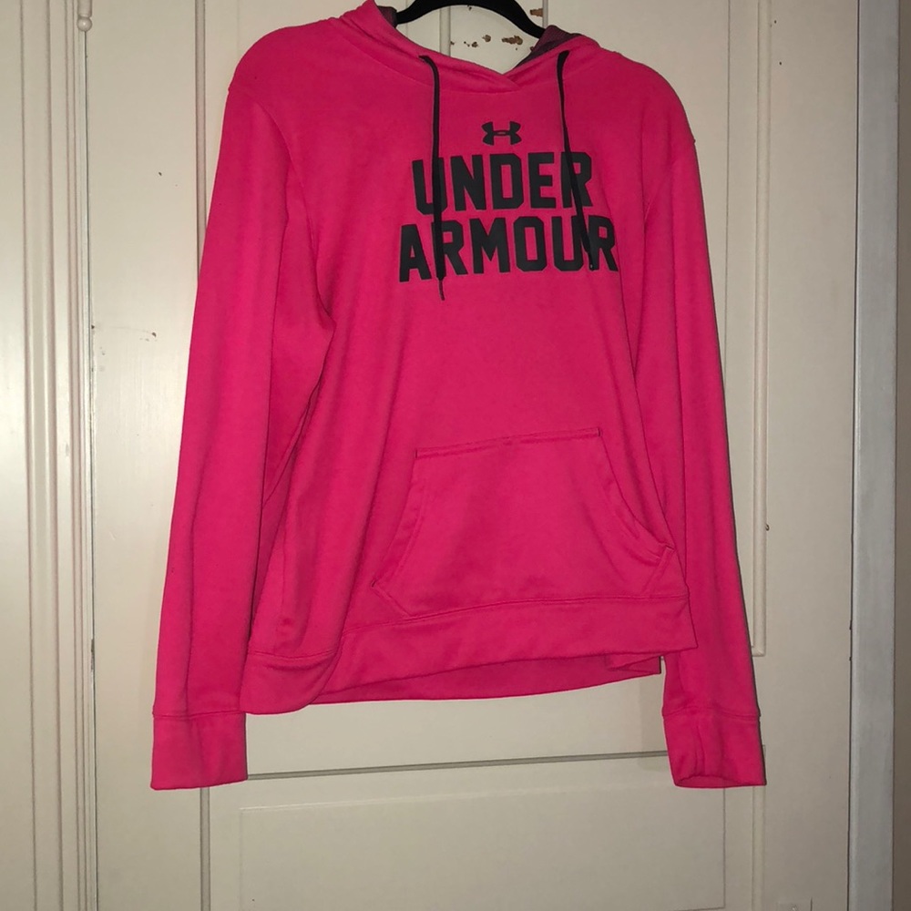 Worn under armor sweatshirt